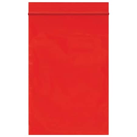 Bsc Preferred 4 x 6'' - 2 Mil Red Reclosable Poly Bags, 1000PK BUY03998163